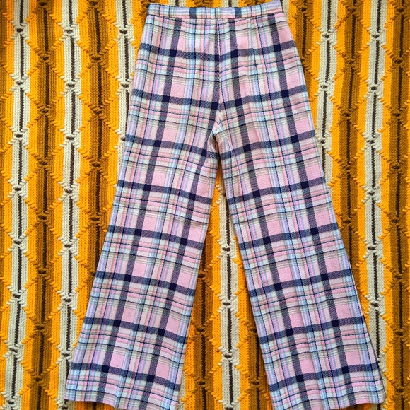 Vintage 70's Plaid Flares 🌼 - Picture 3 of 5
